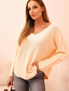 Svetr dámský s viskózou s výstřihem do V model 21268091 - K-Fashion