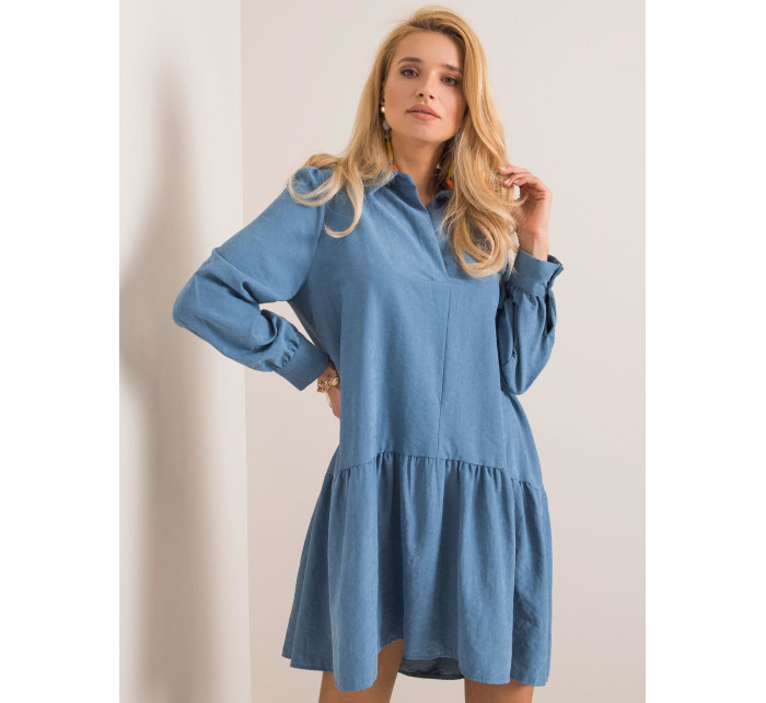 Modré nadrozmerné šaty