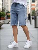 Pánske džínsové šortky modré SX2582