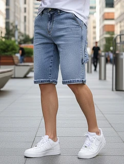 Spodenki jeansowe męskie niebieskie model 22136365 - FashionStreet