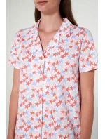 Vamp - Nočná košeľa s gombíkmi a potlačou 20287 - Vamp Vamp - Nočná košeľa s gombíkmi a potlačou 20287 - Vamp