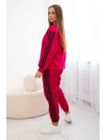 Bavlněná souprava s proužky fuchsie Bavlněná souprava s proužky fuchsie