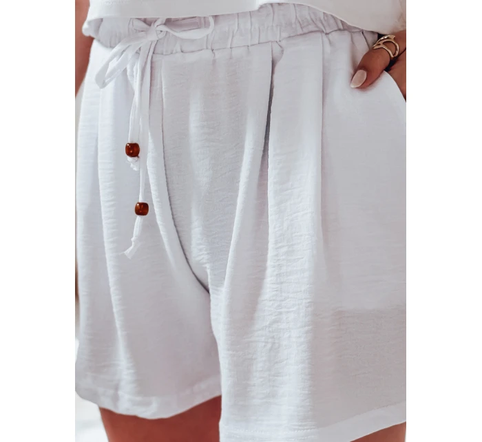 Dámske látkové šortky SUMMER TRIP white Dstreet SY0438