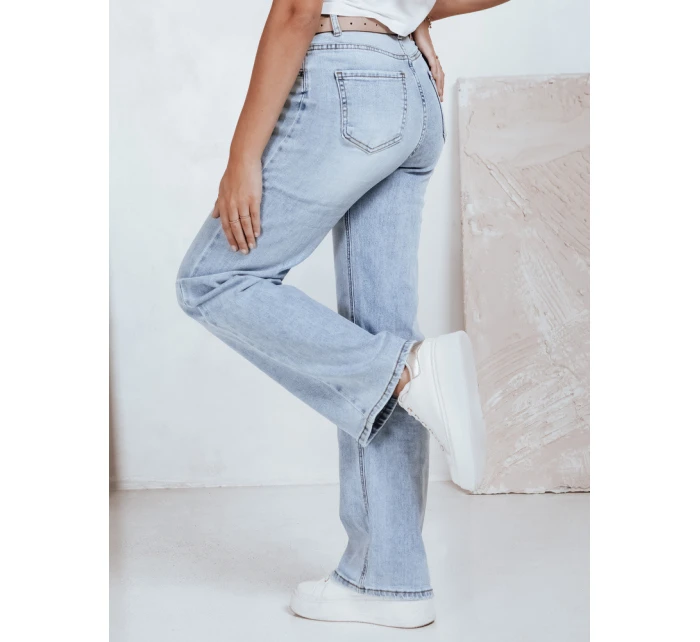 Dámské džíny s vysokým pasem a širokými nohavicemi světle modré Dstreet model 21992635 - FashionStreet