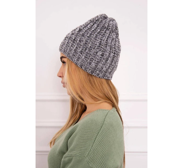 Veselá fleecová čiapka K225 sivá+grafitová Veselá fleecová čiapka K225 sivá+grafitová