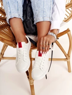 Damskie Skórzane Tenisówki Z Tasiemką BIG STAR DD274685 Białe