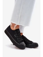 Materiałowe Trampki Damskie Na Platformie Big Star RR274775 Czarne