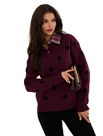 Sweter PM SW model 22400665 bordowy - FPrice