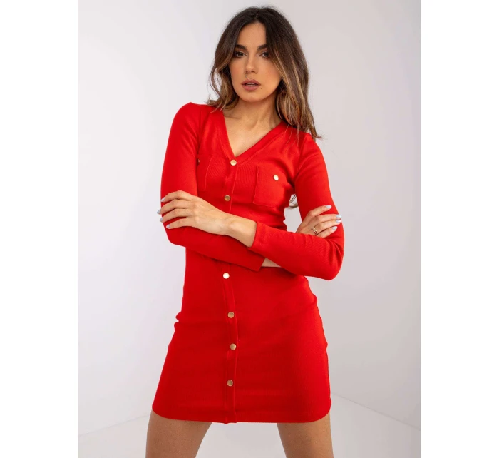 Šaty RV SK model 17035154 červená - FPrice Šaty RV SK model 17035154 červená - FPrice