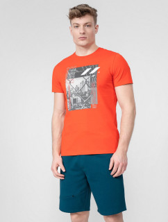 Pánske tričko H4L22-TSM012-70S oranžové - 4F