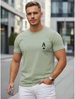 Pánske bavlnené tričko s potlačou AS Pik, zelené, FashionStreet NX5130R Pánske bavlnené tričko s potlačou AS Pik, zelené, FashionStreet NX5130R