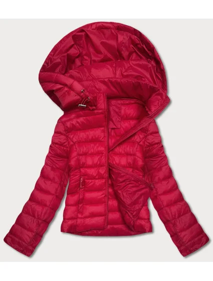 Červená dámska prešívaná bunda na prechodné obdobie (23M9001-275) Červená dámska prešívaná bunda na prechodné obdobie (23M9001-275)