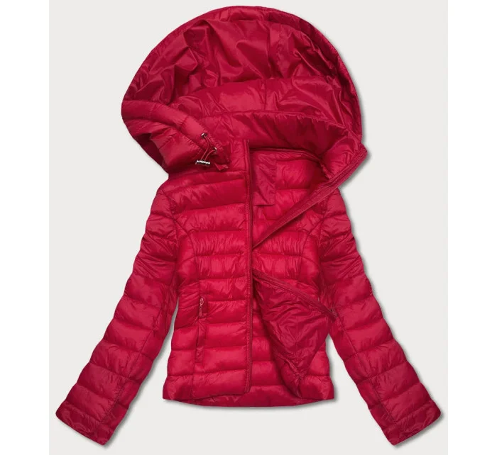 Červená dámska prešívaná bunda na prechodné obdobie (23M9001-275) Červená dámska prešívaná bunda na prechodné obdobie (23M9001-275)