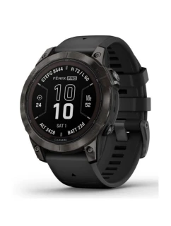 Garmin Fenix 7 Pro 47 mm Sapphire Solar Carbon Gray DLC Titanium s čiernym remienkom