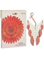 DEKORATÍVNA ZÁVESNÁ PAPIEROVÁ HVIEZDA 3D 50CM RUŽOVÁ