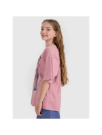 Dievčenské tričko oversize s potlačou 4F 4FJRAW25TTSHF2936-54S Dievčenské tričko oversize s potlačou 4F 4FJRAW25TTSHF2936-54S