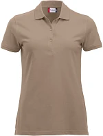Clique Classic Marion S/S Dámske polo tričko z hrubej bavlny 67.8246 caffe latte