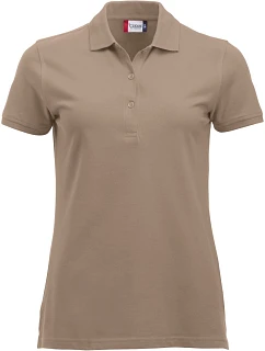 Clique Classic Marion S/S Dámske polo tričko z hrubej bavlny 67.8246 caffe latte