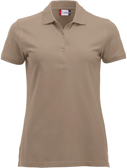 Clique Classic Marion S/S Dámske polo tričko z hrubej bavlny 67.8246 caffe latte