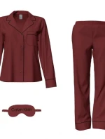 Dámske pyžamo QS6551E XKG bordová - Calvin Klein