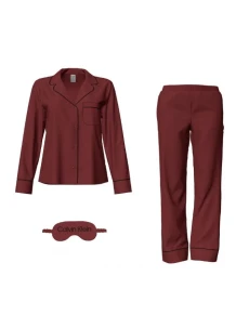 Dámske pyžamo QS6551E XKG bordová - Calvin Klein