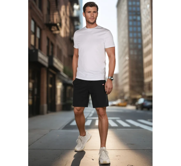 Pánské černé teplákové šortky Dstreet model 21987819 - FashionStreet