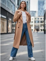 Dámský zimní kabát classic camel Dstreet model 21995114 - FashionStreet