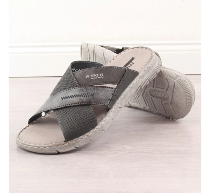Pohodlné žabky M model 19373050 grey - Rieker