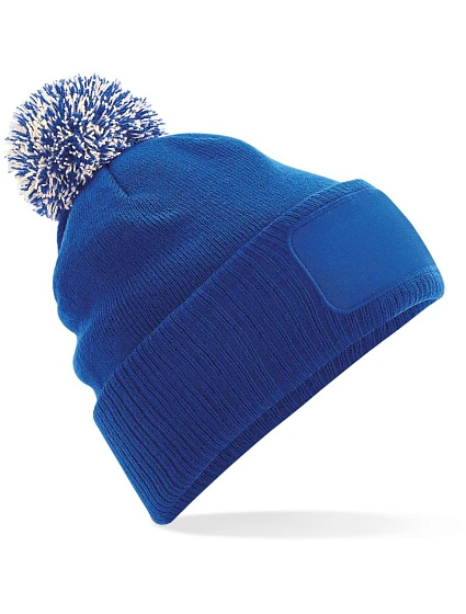 Beechfield B 443 Pletená čiapka Snowstar® 53.0443 jasne kráľovská modrá/krémová