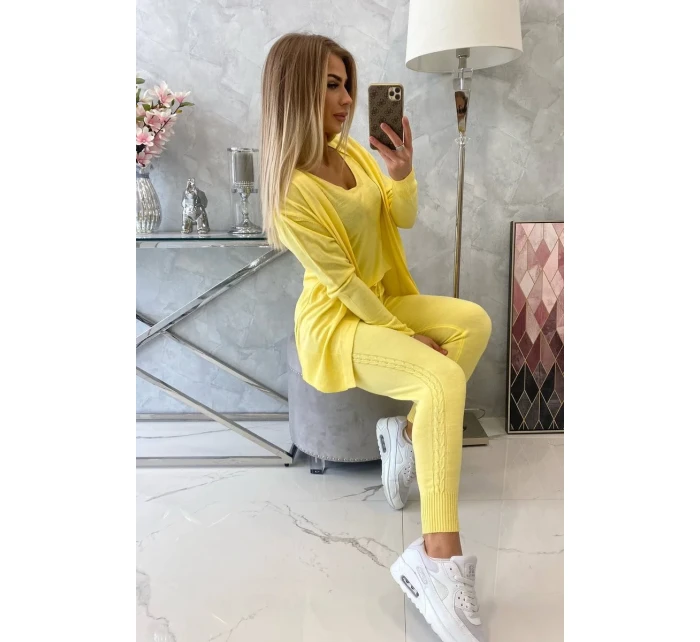 Súprava svetrov 3-dielna žltá