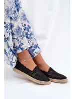 Dámské Espadrilky S Pletením model 21691959 Černé - VINCEZA