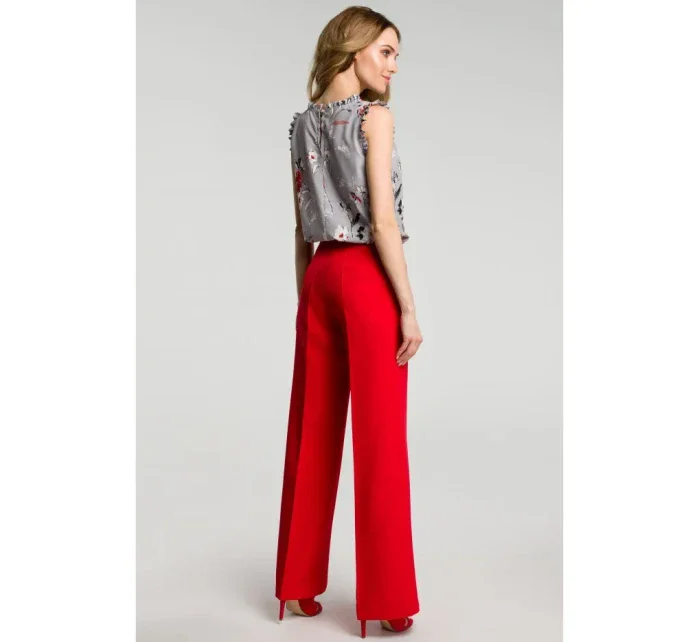 model 18001808 Široké kalhoty červené - Moe model 18001808 Široké kalhoty červené - Moe