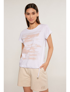 Monnari Blúzky Bavlnené tričko s ozdobným panelom Multi White