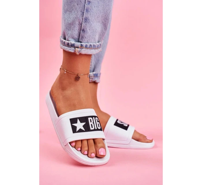 Dámske módne papuče Big Star - biele