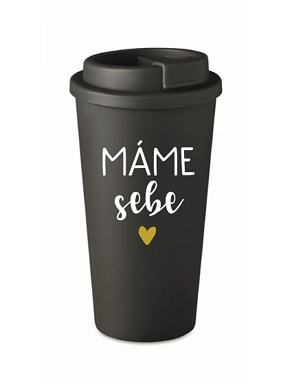 MÁME SEBE - černý termohrnek 475 ml
