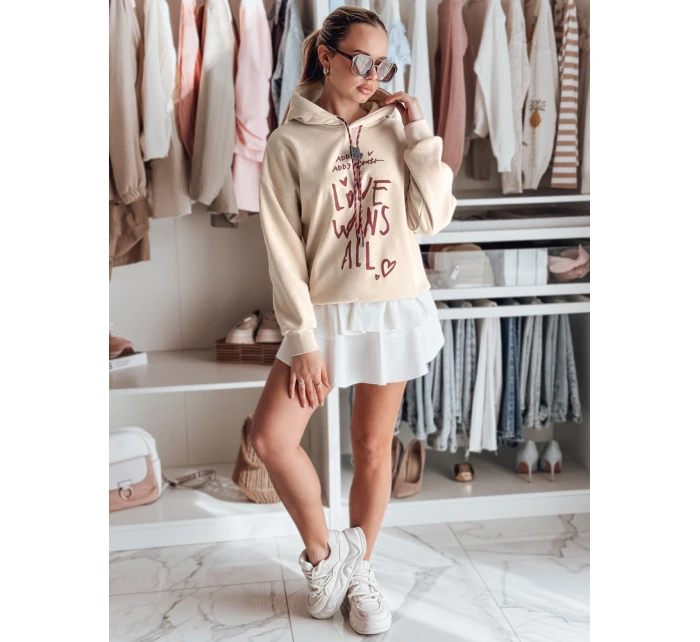 Dámská mikina oversize béžová Dstreet model 21988177 - FashionStreet