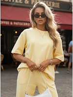 komplet damski z krótkim rękawem żółty model 22194542 - FashionStreet