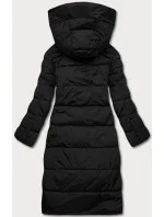 Dámska dlhá zimná bunda čierna (2m-033)