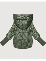Dámska tenká bunda s pletenými manžetami Goodlookin v khaki farbe (B8575/B6099-11) Dámska tenká bunda s pletenými manžetami Goodlookin v khaki farbe (B8575/B6099-11)