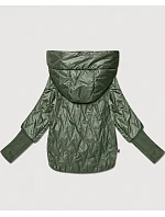 Dámska tenká bunda s pletenými manžetami Goodlookin v khaki farbe (B8575/B6099-11)