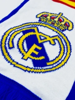 Šála fanouška Realu Madrid Oboustranná dvojitá pletená šála 1ST RM4BUFD1