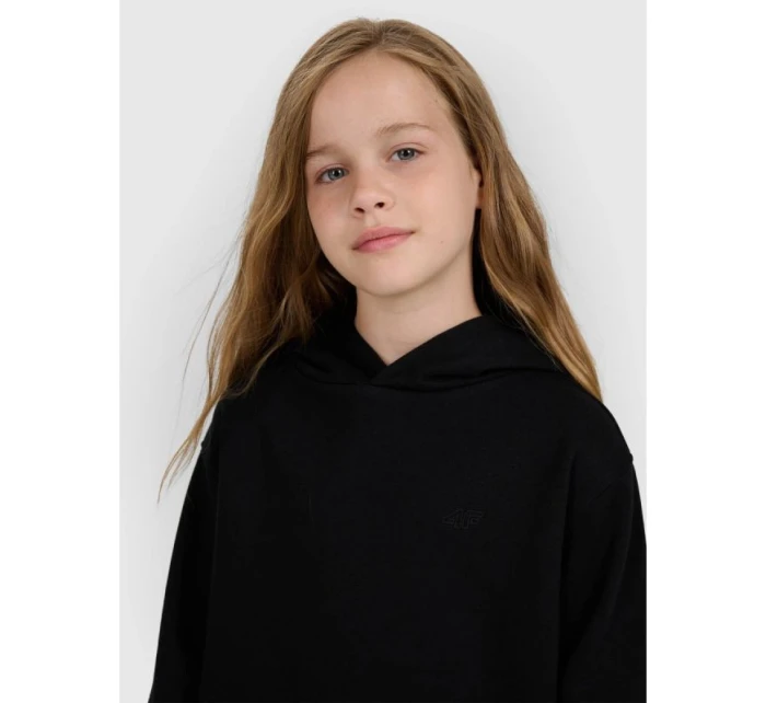 Dievčenská mikina bez prúžkov s kapucňou 4F 4FJWMM00TSWSF1862-20S