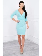 Priliehavé šaty s výrezom pod poprsím mincovník Priliehavé šaty s výrezom pod poprsím mincovník