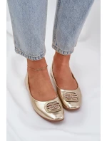 Baleríny Na Ploché Podešvi S Ozdobou Zlaté model 21684333 - Boto