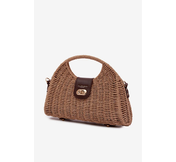 Pletená Malá Kabelka S Odnímatelným Přívazkem Hnědá Delphine