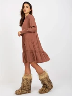 Šaty D73761M30361A hnedé