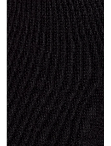 Žebrovaný top s dlouhými rukávy černý model 20515086 - Moe