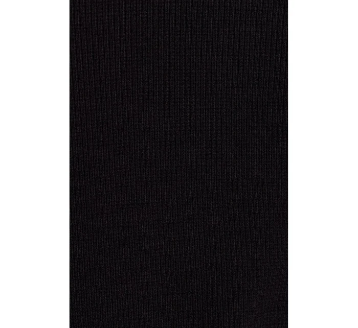 M817 Rebrovaný korzetový top s dlhými rukávmi - čierny