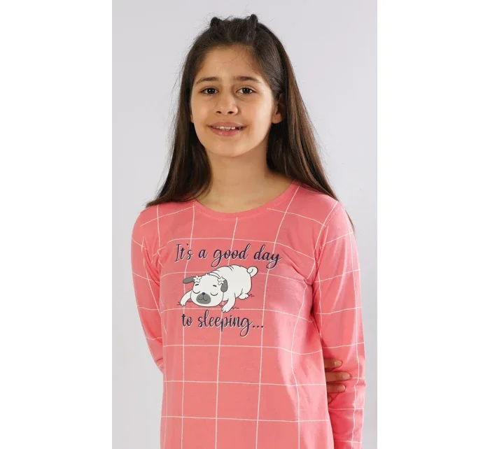 Dětská noční košile s dlouhým rukávem model 15847323 - Vienetta Kids Dětská noční košile s dlouhým rukávem model 15847323 - Vienetta Kids