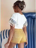 Dámské šortky žluté model 21977820 - Dstreet